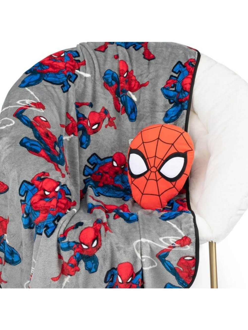 Super Soft Spiderman Throw Blanket & Pillow Set - 40x50 Inch Kids Bedding 2
